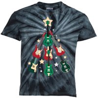 Christmas Guitar Tree  Kids Tie-Dye T-Shirt