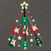 Christmas Guitar Tree  Cotton Canvas Backpack