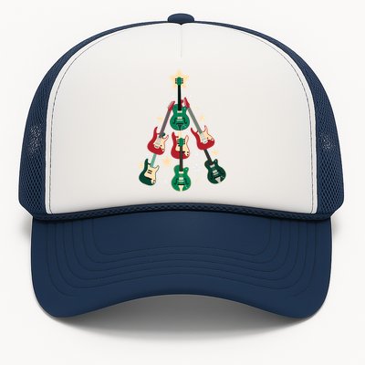 Christmas Guitar Tree  Trucker Hat