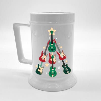 Christmas Guitar Tree  Beer Stein