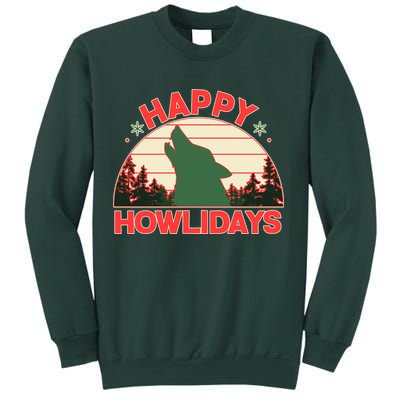 Christmas Happy Howlidays Vintage Howling Wolf Sweatshirt