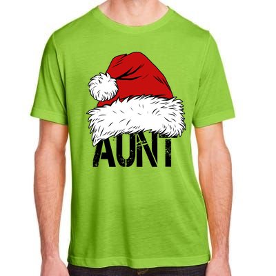 Christmas Hat Santa Aunt Adult ChromaSoft Performance T-Shirt