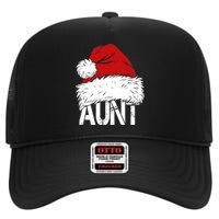 Christmas Hat Santa Aunt High Crown Mesh Back Trucker Hat