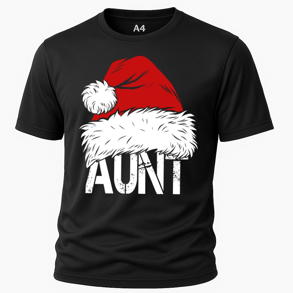 Christmas Hat Santa Aunt Cooling Performance Crew T-Shirt