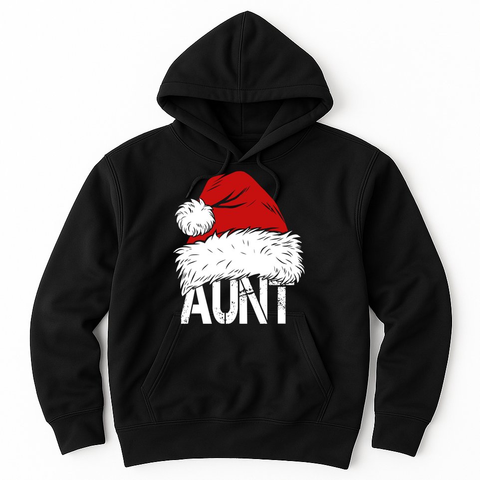 Christmas Hat Santa Aunt Hoodie