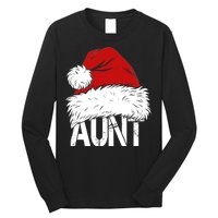 Christmas Hat Santa Aunt Long Sleeve Shirt