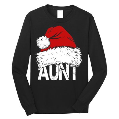 Christmas Hat Santa Aunt Long Sleeve Shirt