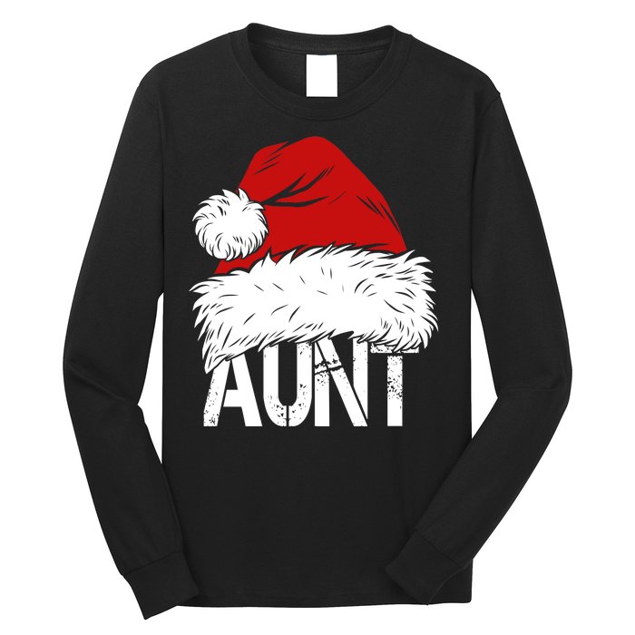 Christmas Hat Santa Aunt Long Sleeve Shirt