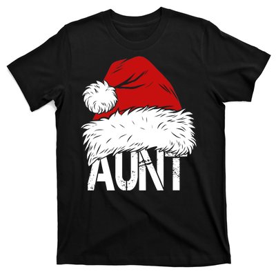 Christmas Hat Santa Aunt T-Shirt