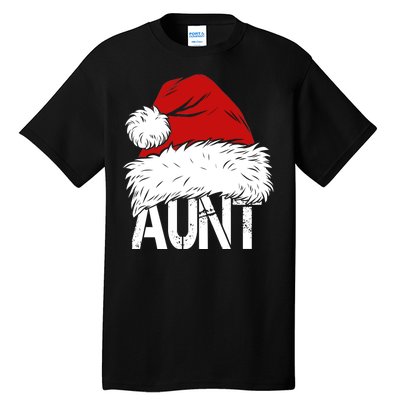 Christmas Hat Santa Aunt Tall T-Shirt