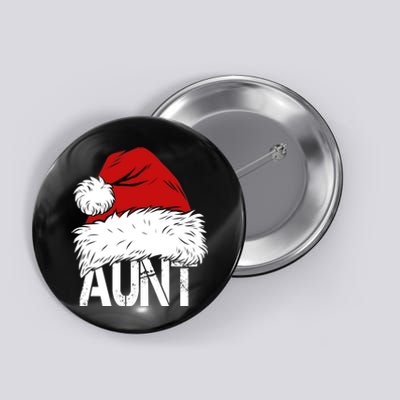 Christmas Hat Santa Aunt Button