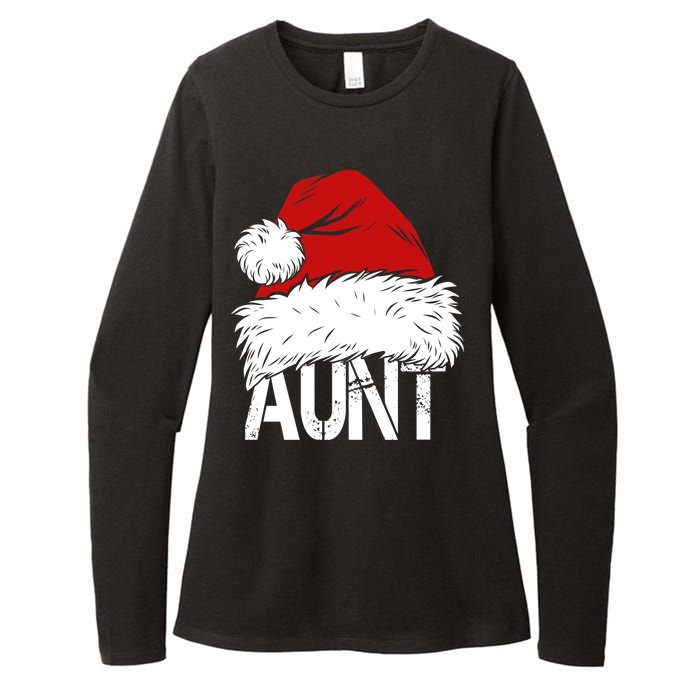 Christmas Hat Santa Aunt Womens CVC Long Sleeve Shirt