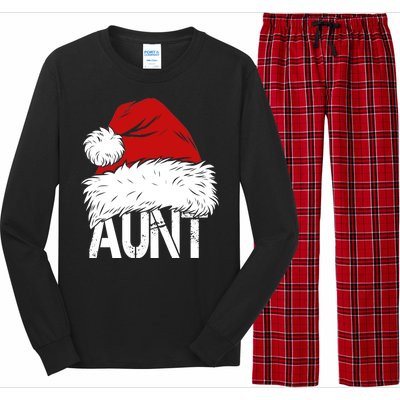 Christmas Hat Santa Aunt Long Sleeve Pajama Set