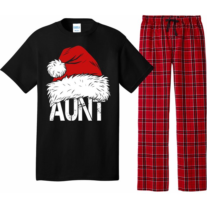 Christmas Hat Santa Aunt Pajama Set