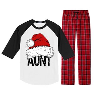 Christmas Hat Santa Aunt Raglan Sleeve Pajama Set