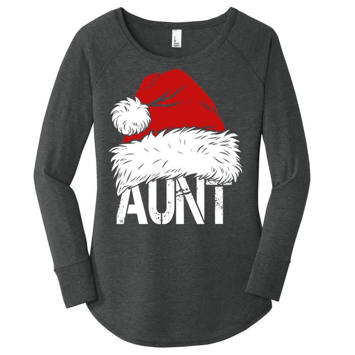 Christmas Hat Santa Aunt Women's Perfect Tri Tunic Long Sleeve Shirt