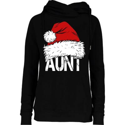 Christmas Hat Santa Aunt Womens Funnel Neck Pullover Hood