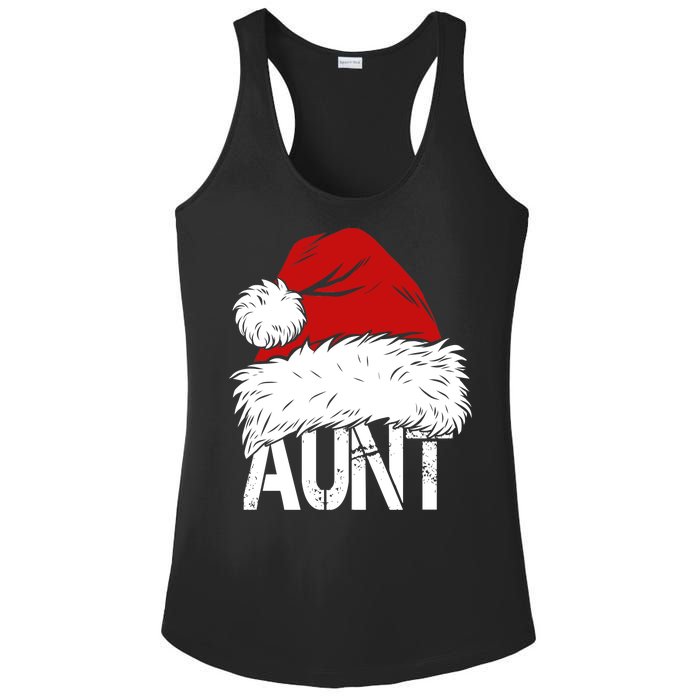 Christmas Hat Santa Aunt Ladies PosiCharge Competitor Racerback Tank