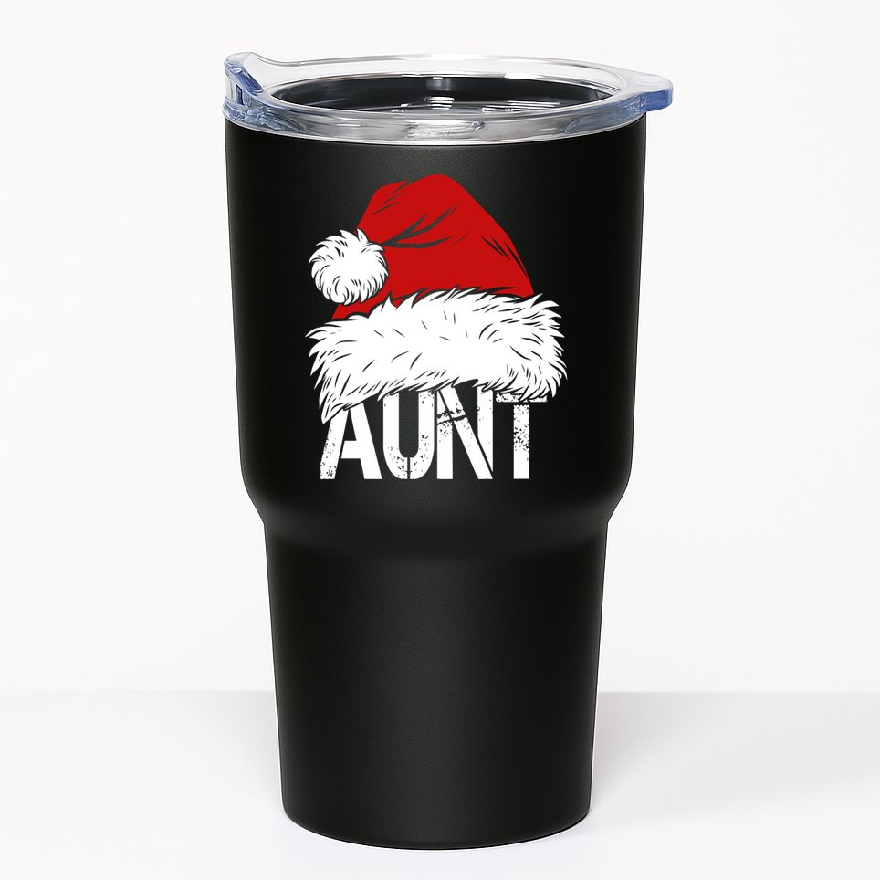 Christmas Hat Santa Aunt Tumbler