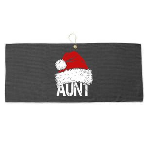 Christmas Hat Santa Aunt Large Microfiber Waffle Golf Towel