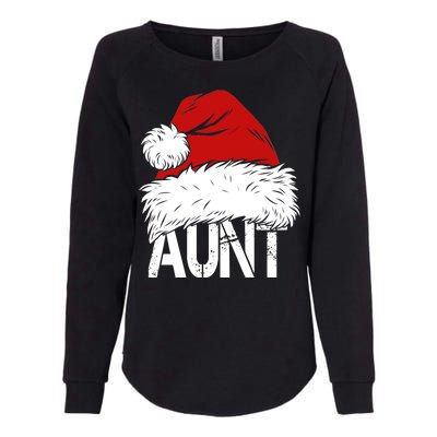 Christmas Hat Santa Aunt Womens California Wash Sweatshirt