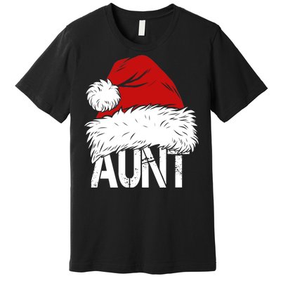 Christmas Hat Santa Aunt Premium T-Shirt