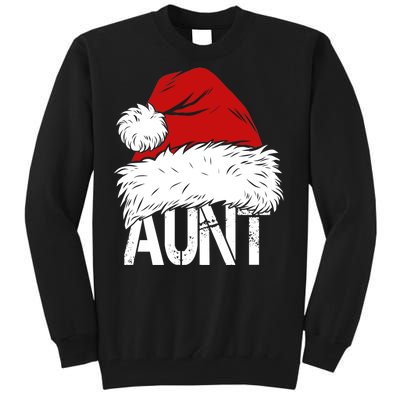 Christmas Hat Santa Aunt Tall Sweatshirt