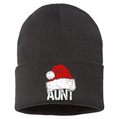 Christmas Hat Santa Aunt Sustainable Knit Beanie