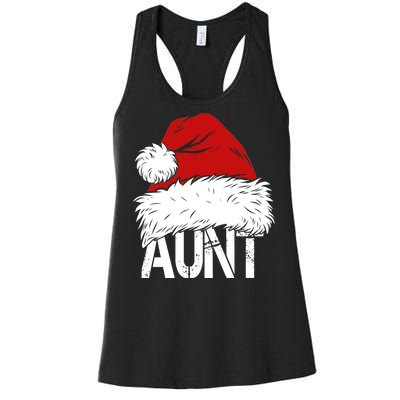 Christmas Hat Santa Aunt Women's Racerback Tank