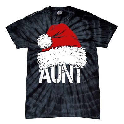 Christmas Hat Santa Aunt Tie-Dye T-Shirt