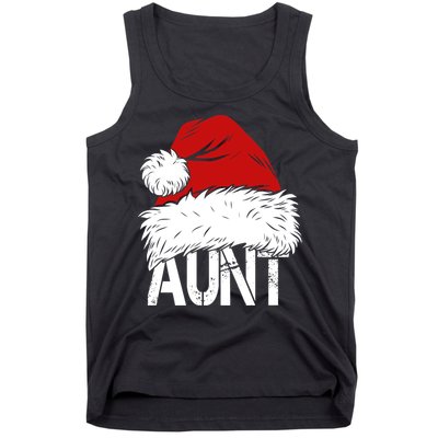 Christmas Hat Santa Aunt Tank Top