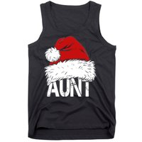 Christmas Hat Santa Aunt Tank Top