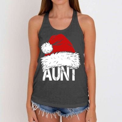 Christmas Hat Santa Aunt Women's Knotted Racerback Tank