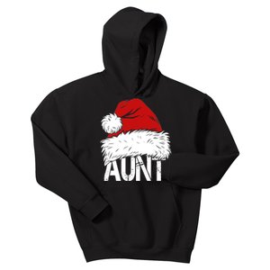 Christmas Hat Santa Aunt Kids Hoodie