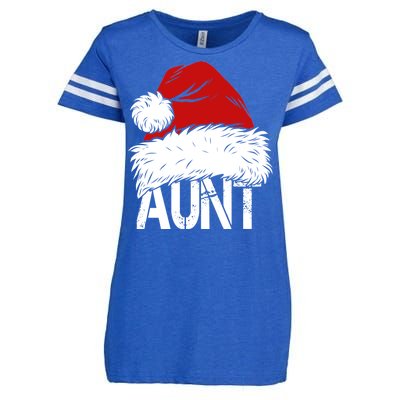 Christmas Hat Santa Aunt Enza Ladies Jersey Football T-Shirt