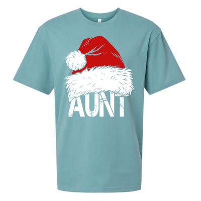 Christmas Hat Santa Aunt Sueded Cloud Jersey T-Shirt