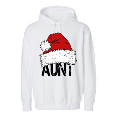 Christmas Hat Santa Aunt Garment-Dyed Fleece Hoodie