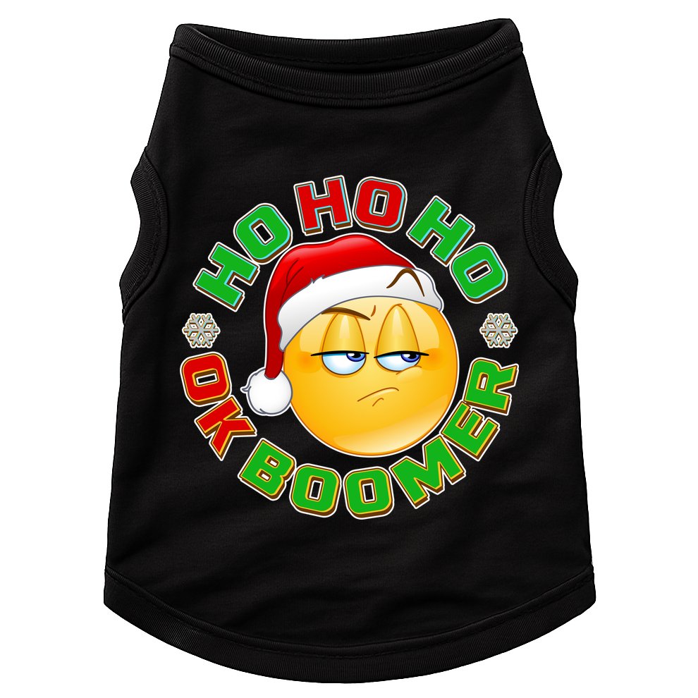 Christmas HO HO HO Ok Boomer Doggie Tank