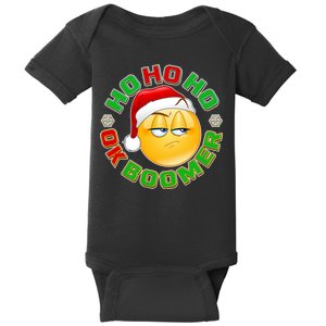 Christmas HO HO HO Ok Boomer Baby Bodysuit