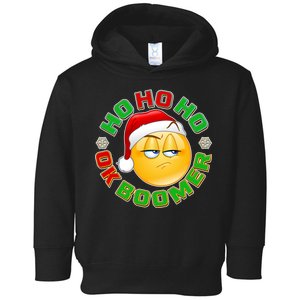 Christmas HO HO HO Ok Boomer Toddler Hoodie