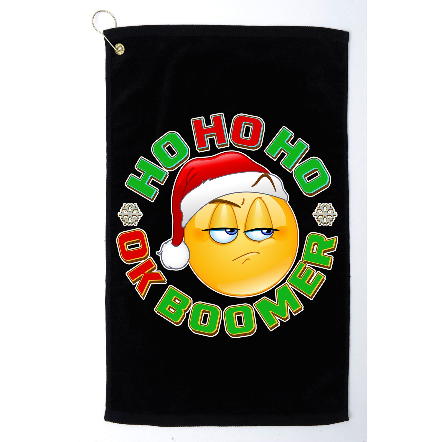 Christmas HO HO HO Ok Boomer Golf Towel