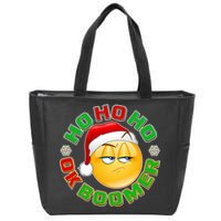 Christmas HO HO HO Ok Boomer Zip Tote Bag