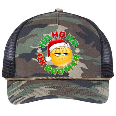 Christmas HO HO HO Ok Boomer Retro Rope Trucker Hat Cap