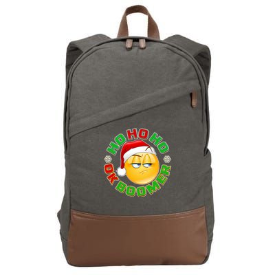 Christmas HO HO HO Ok Boomer Cotton Canvas Backpack