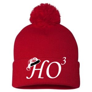 Christmas HO Times Three Pom Pom 12in Knit Beanie