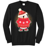 Christmas Holiday Penguin Skates Sweatshirt