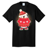 Christmas Holiday Penguin Skates Tall T-Shirt