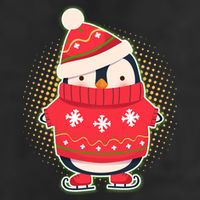 Christmas Holiday Penguin Skates Adult Drive Performance Visor