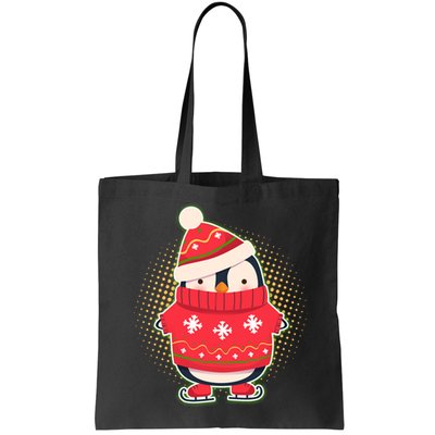 Christmas Holiday Penguin Skates Bag