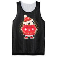 Christmas Holiday Penguin Skates Mesh Reversible Basketball Jersey Tank